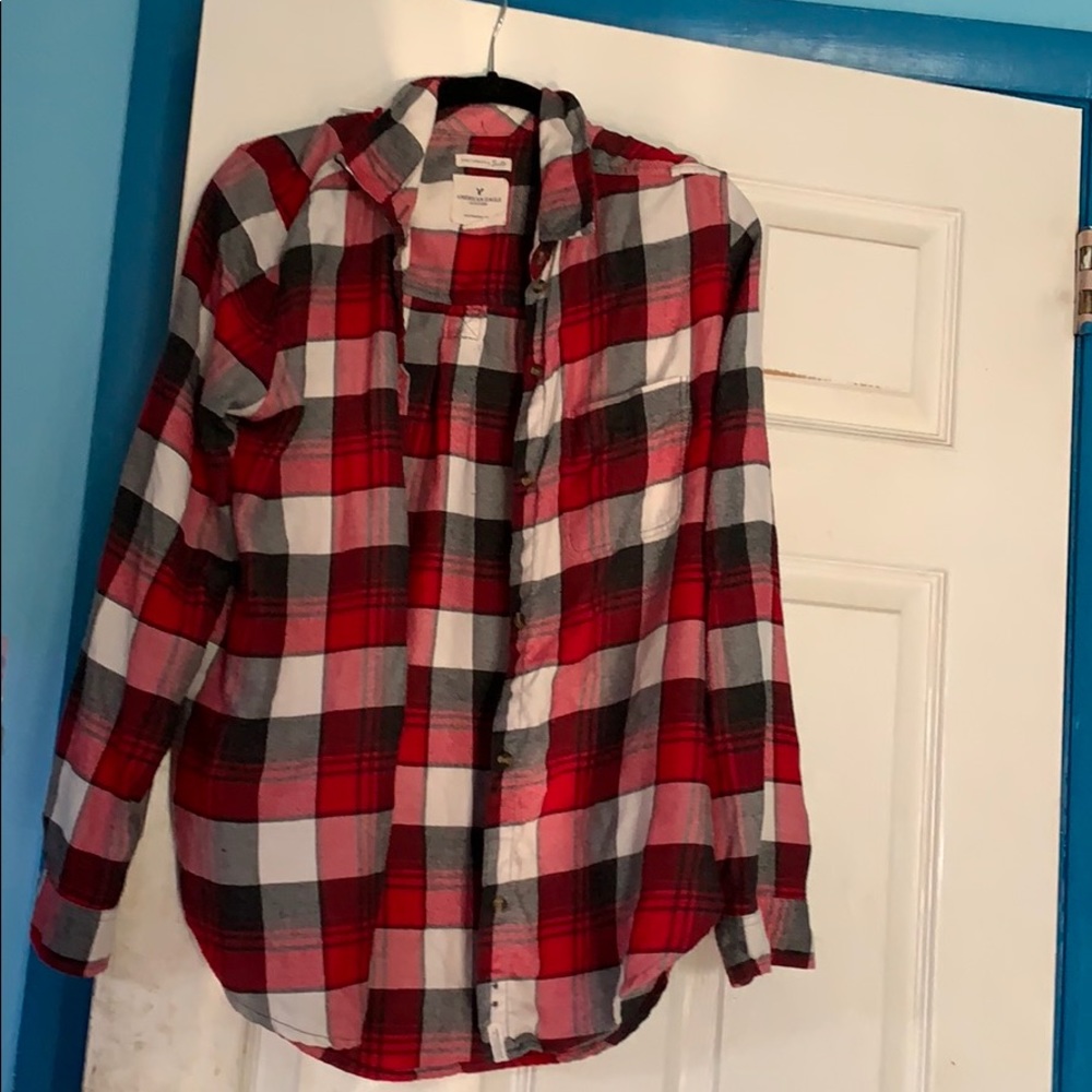 american eagle red flannel